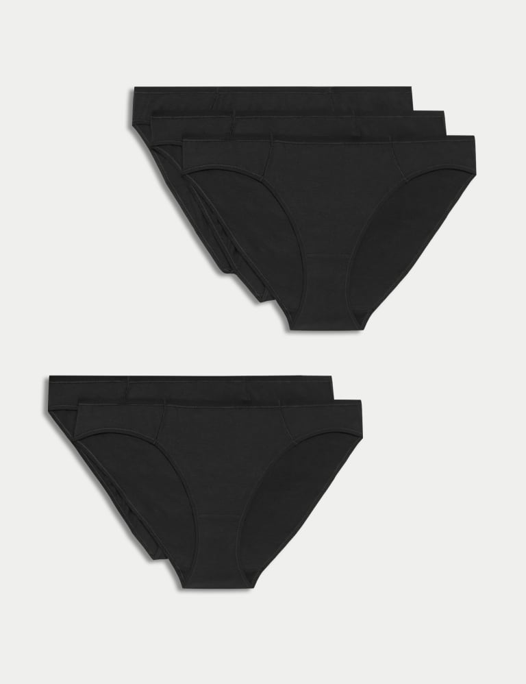 Pack of 2 pairs of Sexy Fashion cotton lace bikini knickers in black and  white