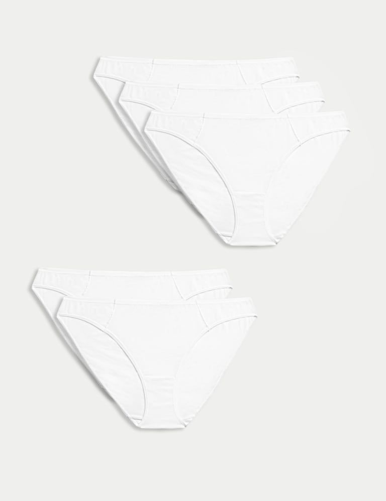 5pk No VPL Cotton Modal Bikini Knickers 1 of 6