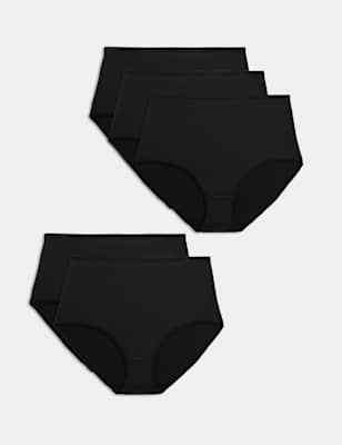 5pk No VPL Microfibre Full Briefs, M&S Collection