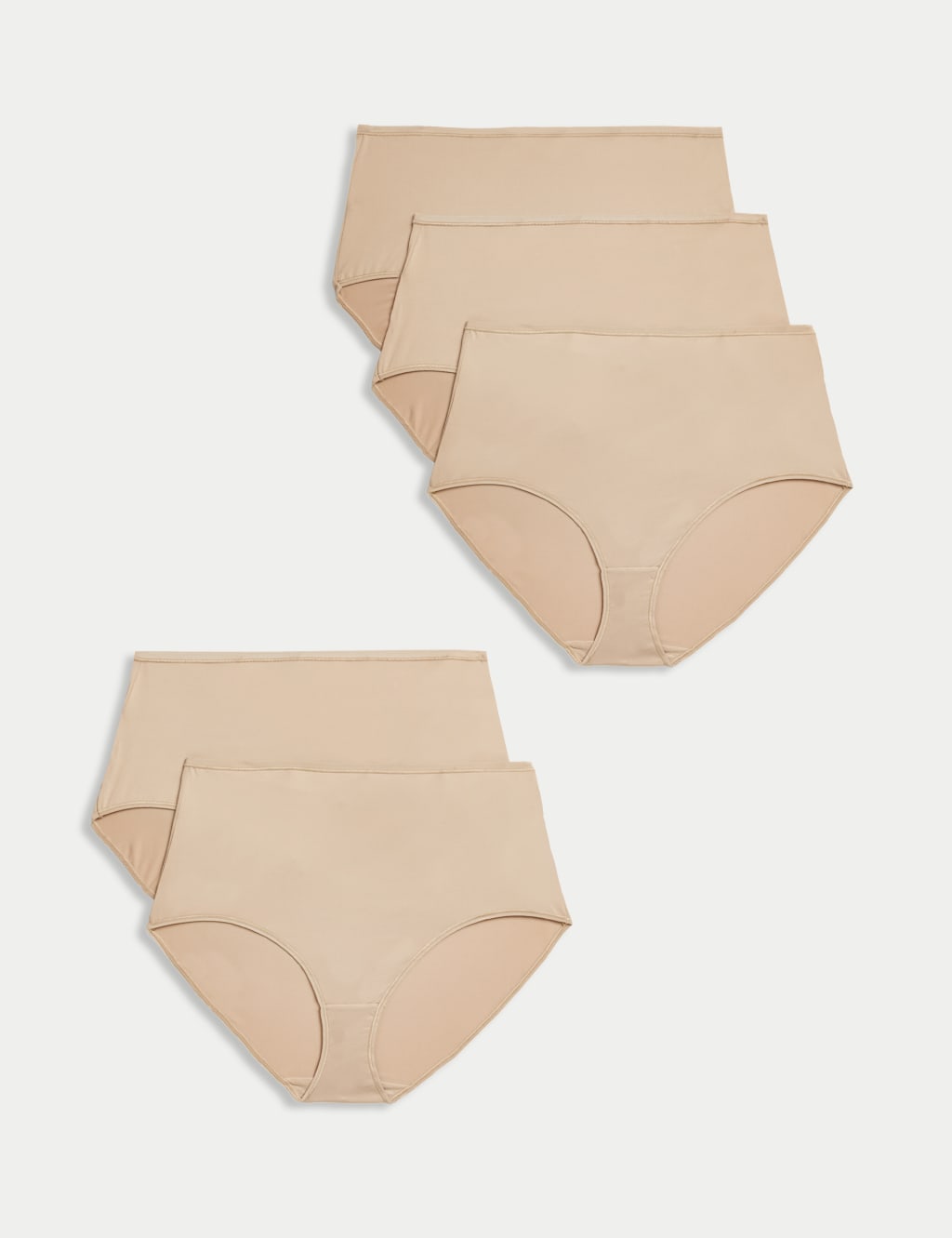 Ex Famous Store Brand 5 Pack Non VPL Knickers Microfibre Nude White Bl - Foto 7