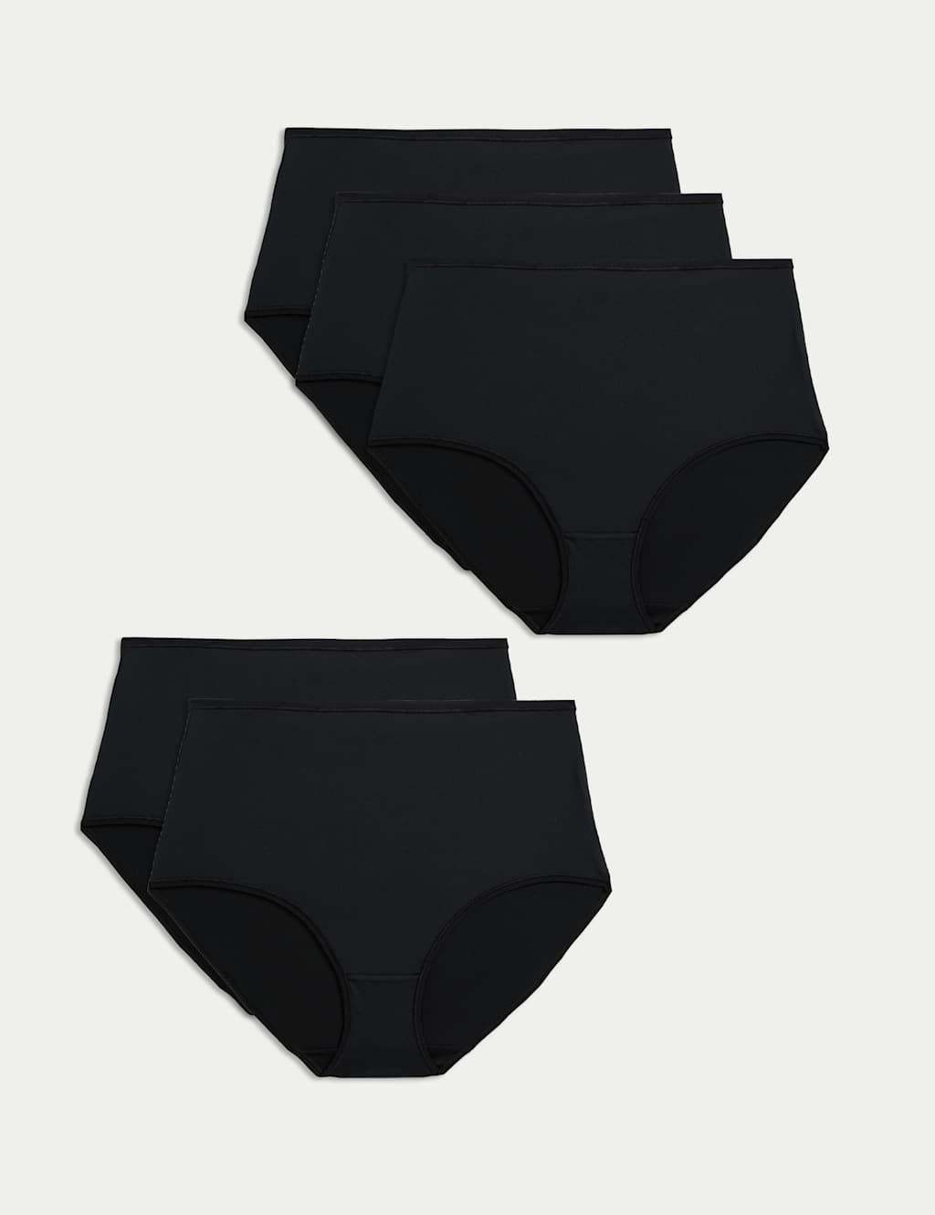 5pk No VPL Microfibre Full Briefs M&S Collection M&S