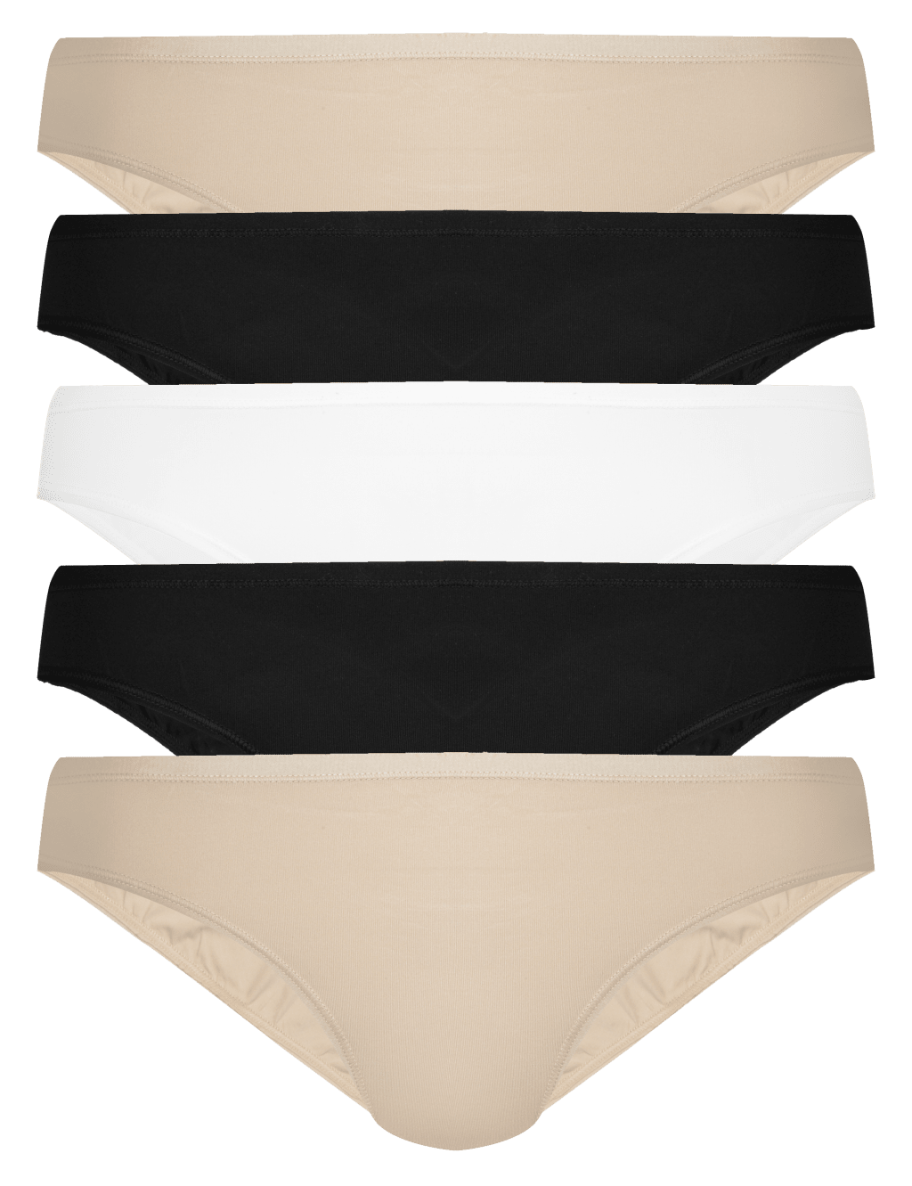 5pk No VPL Microfibre Low Rise Bikini Knickers | M&S Collection | M&S
