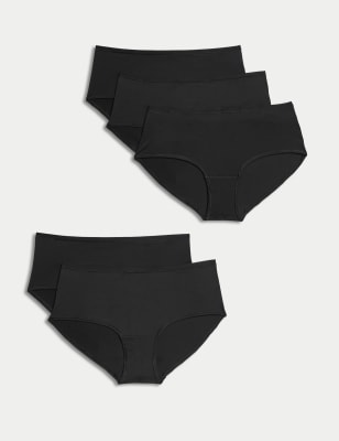 5pk No VPL High Rise Knicker Shorts, M&S Collection