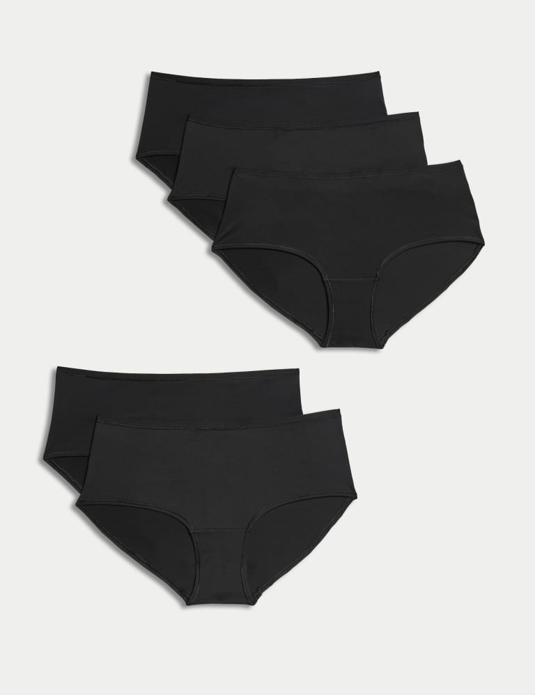 5pk No VPL Microfibre Low Rise Shorts, M&S Collection