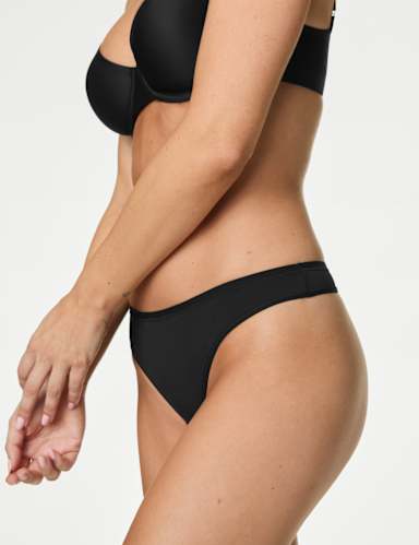 5pk No VPL Microfibre Low Rise Thongs 2 of 5