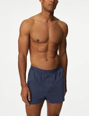 5pk Pure  Cotton Cool & Fresh™ Jersey Boxers Image 2 of 3