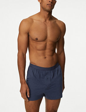 5pk Pure  Cotton Cool & Fresh™ Jersey Boxers Image 2 of 3