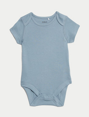 5pk Pure Cotton Bodysuits (0-3 Yrs) Image 2 of 4