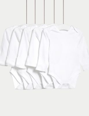 5pk Pure Cotton Bodysuits (5lbs - 3 Yrs) Image 2 of 6