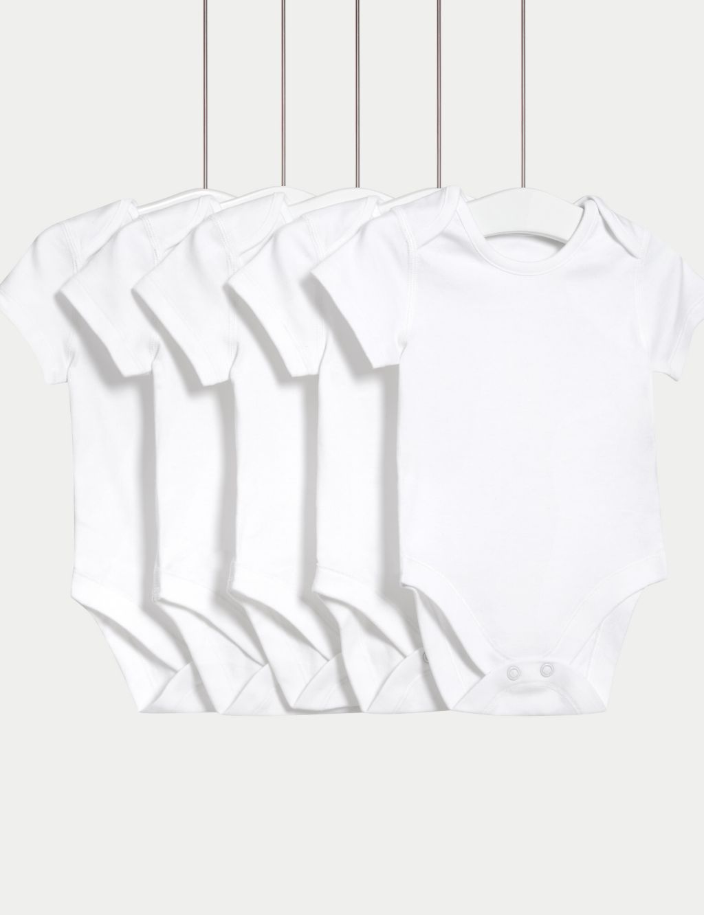 5pk Pure Cotton Bodysuits (5lbs-3 Yrs) 3 of 5