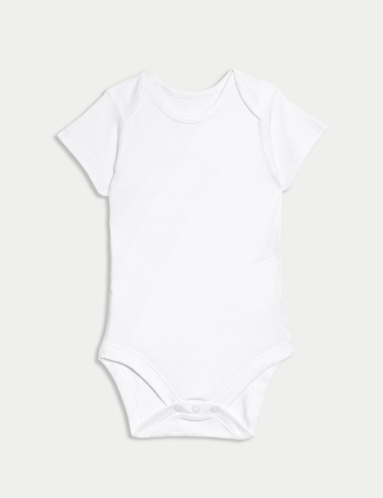 5pk Pure Cotton Bodysuits (5lbs-3 Yrs) 3 of 5