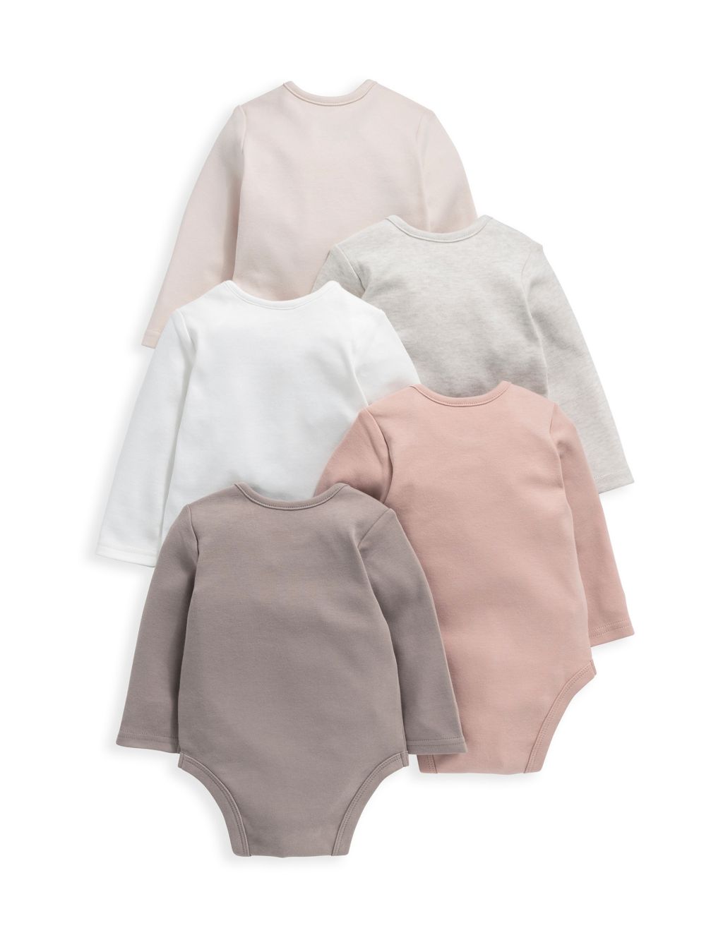 5pk Pure Cotton Bodysuits (7lbs-2 Yrs) 2 of 3