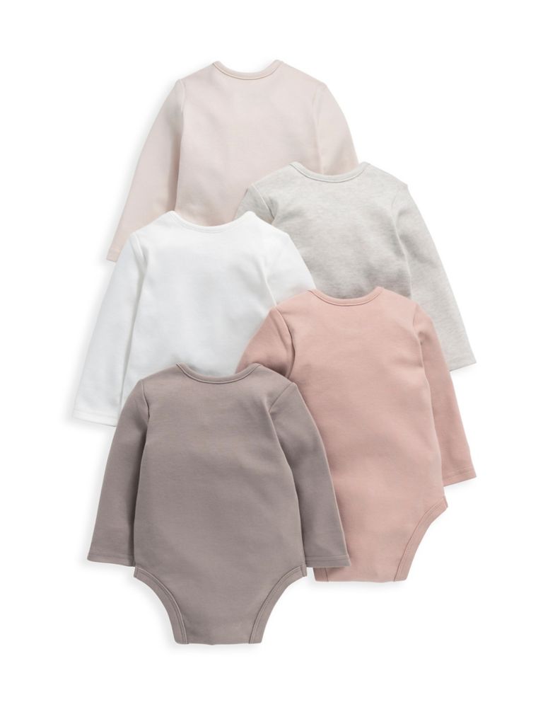 5pk Pure Cotton Bodysuits (7lbs-2 Yrs) 3 of 3