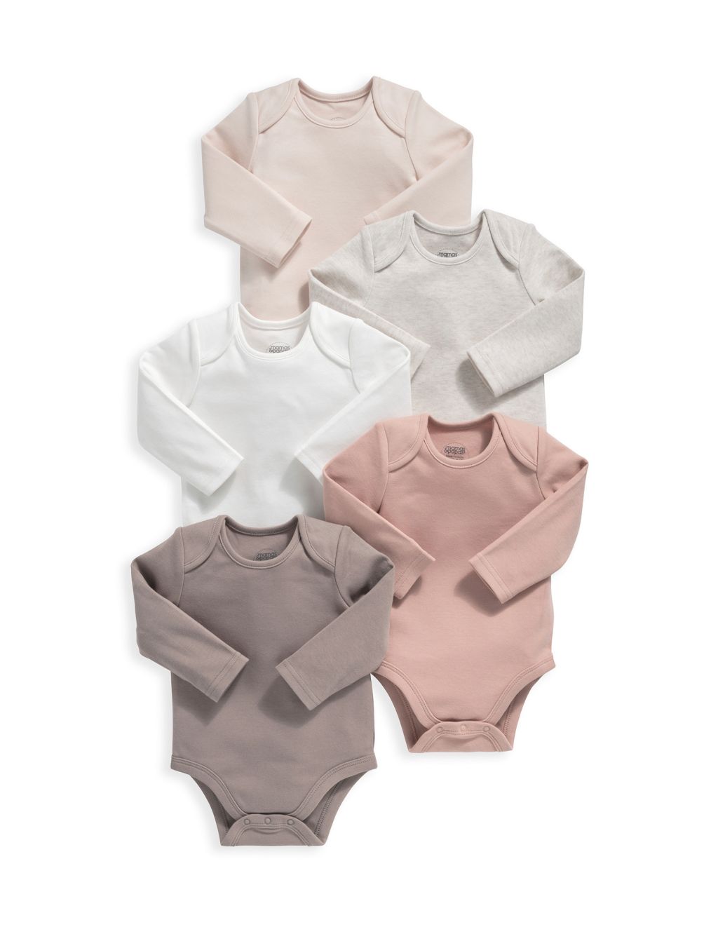 5pk Pure Cotton Bodysuits (7lbs-2 Yrs) 1 of 3