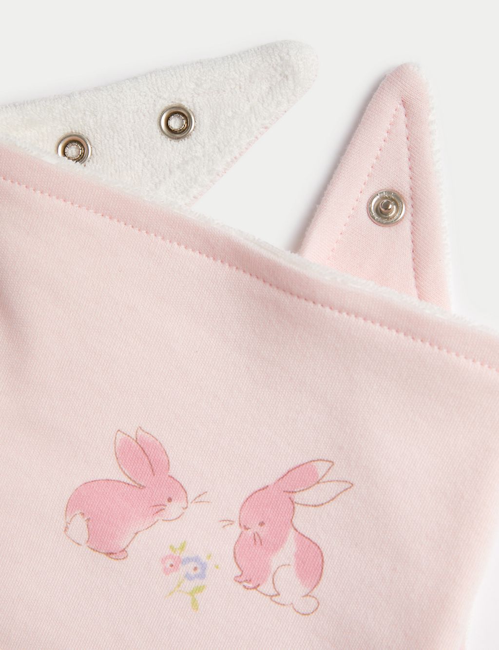 5pk Pure Cotton Bunny & Floral Dribble Bibs 2 of 2