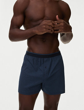 5pk Pure Cotton Cool & Fresh™ Geometric Boxers Image 2 of 3
