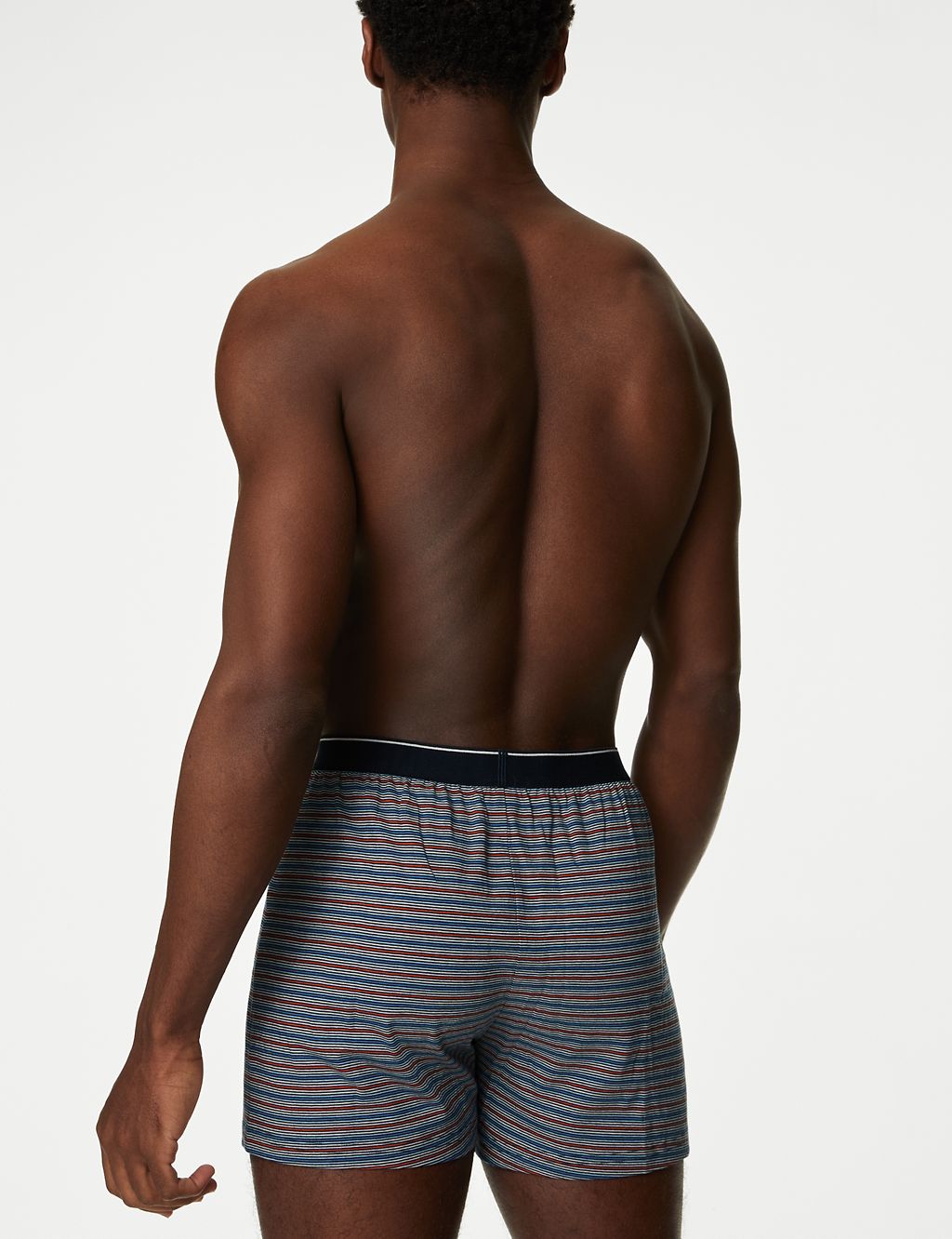 5pk Pure Cotton Cool & Fresh™ Striped Boxers 2 of 3