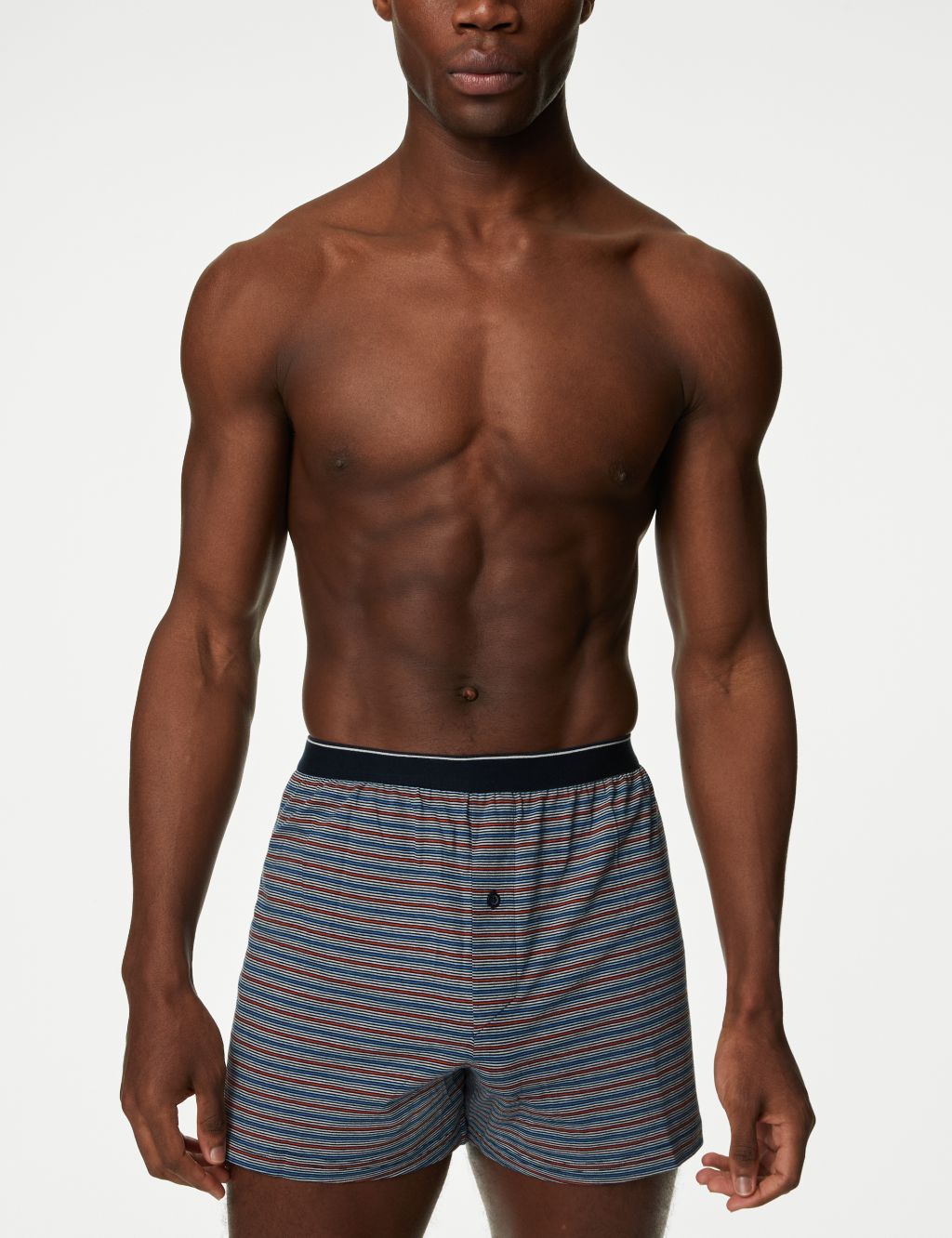 5pk Pure Cotton Cool & Fresh™ Striped Boxers 1 of 3