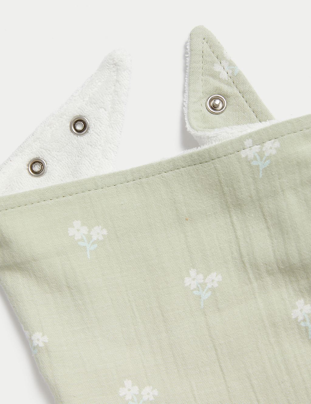5pk Pure Cotton Floral Striped Dribble Bibs 2 of 2