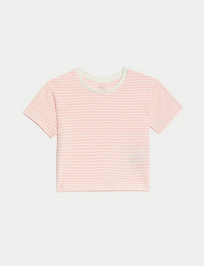 5pk Pure Cotton Plain & Striped T-Shirts (0-3 Yrs) Image 2 of 4