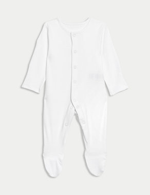 5pk Pure Cotton Sleepsuits (5lbs-3 Yrs) Image 2 of 9
