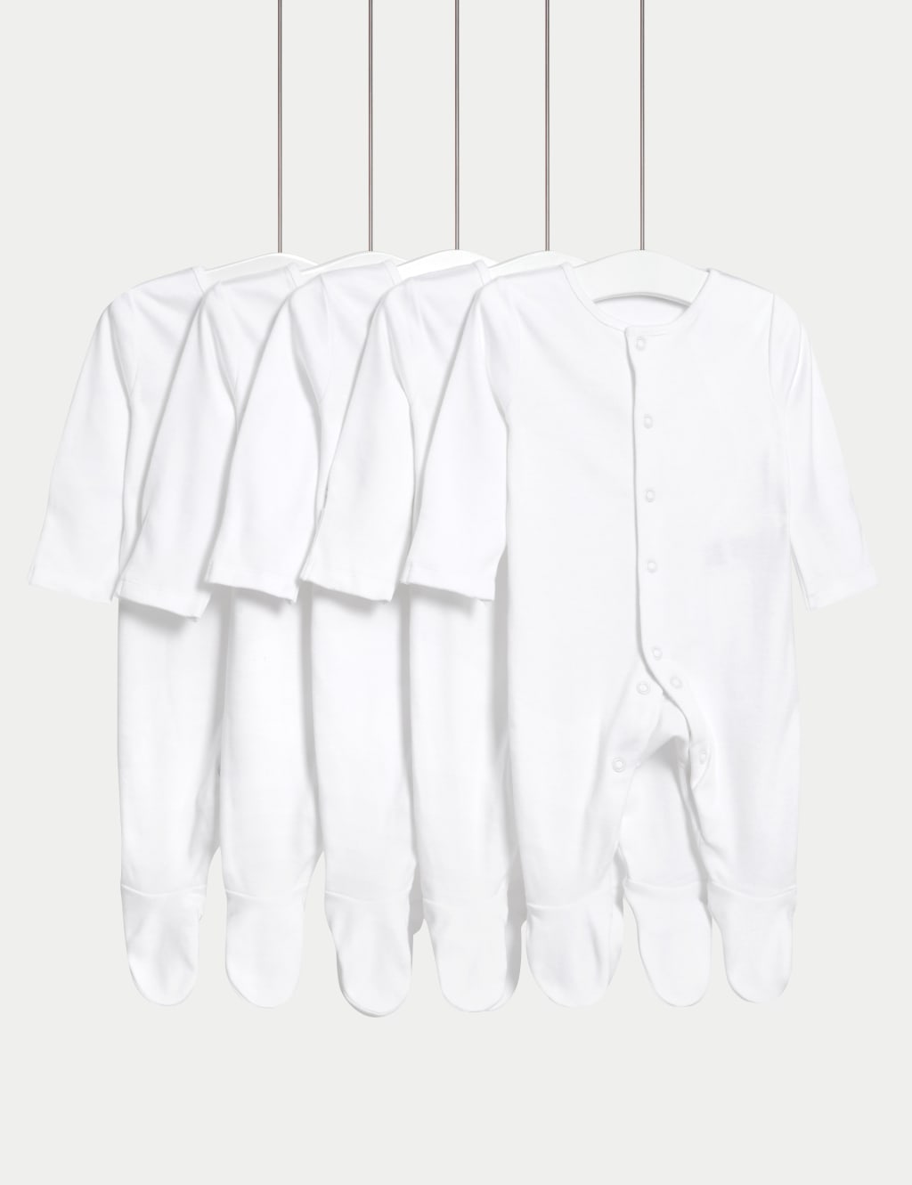 Multipack white sleepsuits sales
