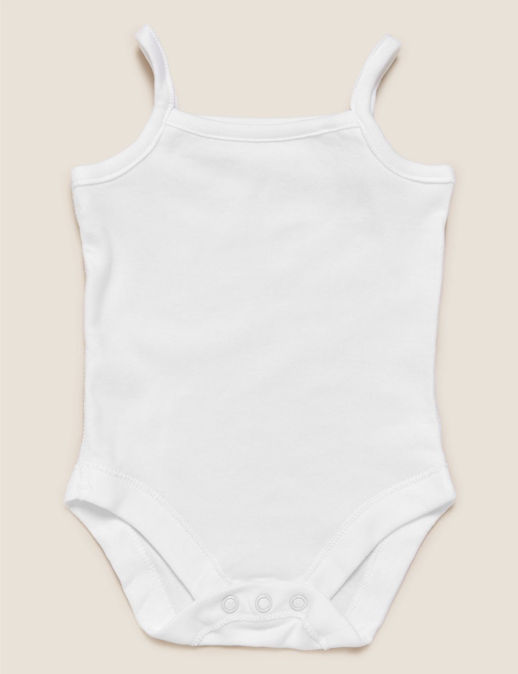 5pk Pure Cotton Strappy Bodysuits (6½lbs-3 Yrs) 2 of 6