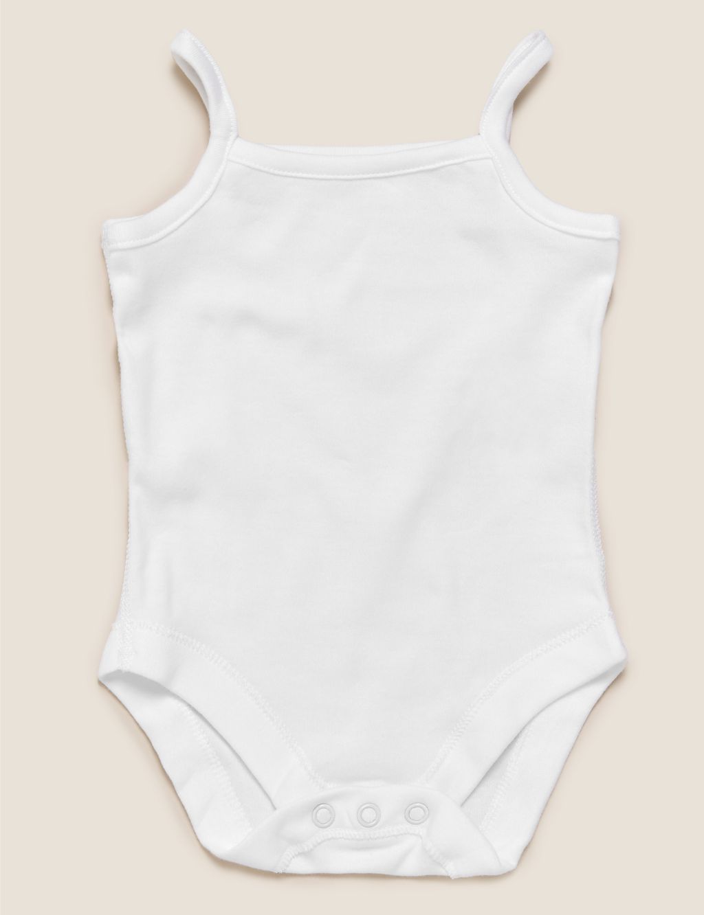 5pk Pure Cotton Strappy Bodysuits (6½lbs-3 Yrs) 4 of 9