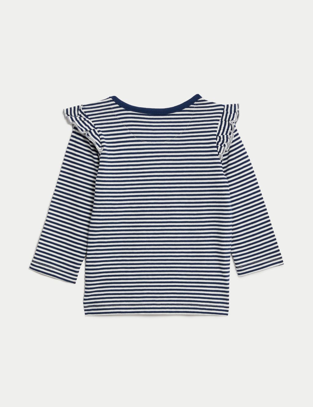 5pk Pure Cotton Striped & Plain Tops (0-3 Yrs) 2 of 4