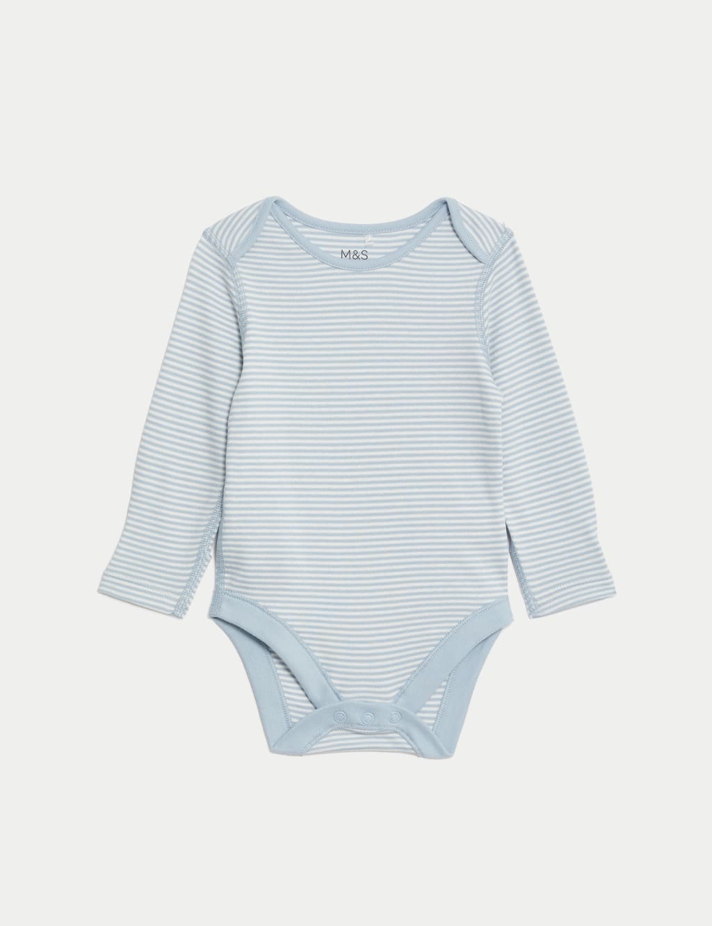 5pk Pure Cotton Striped Bodysuits (0-3 Yrs) 1 of 5