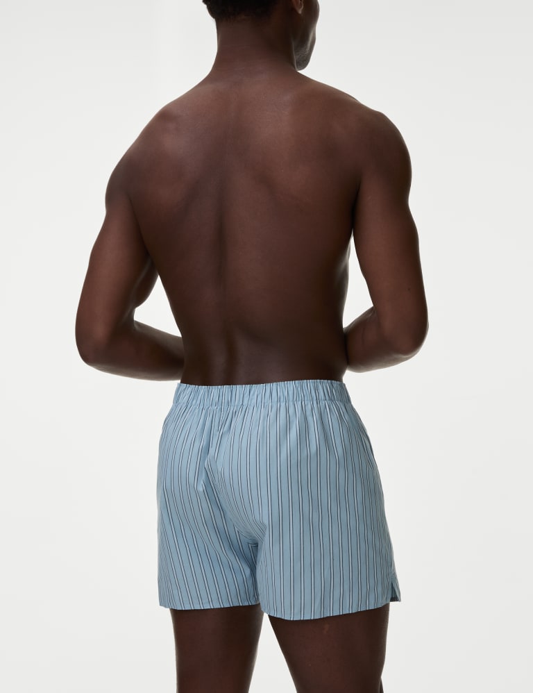 5pk Pure Cotton Striped Woven Boxers 3 of 3