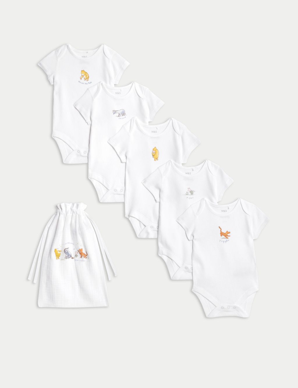 5pk Pure Cotton Winnie the Pooh™ Bodysuits (6½lbs-3 Yrs) 3 of 5