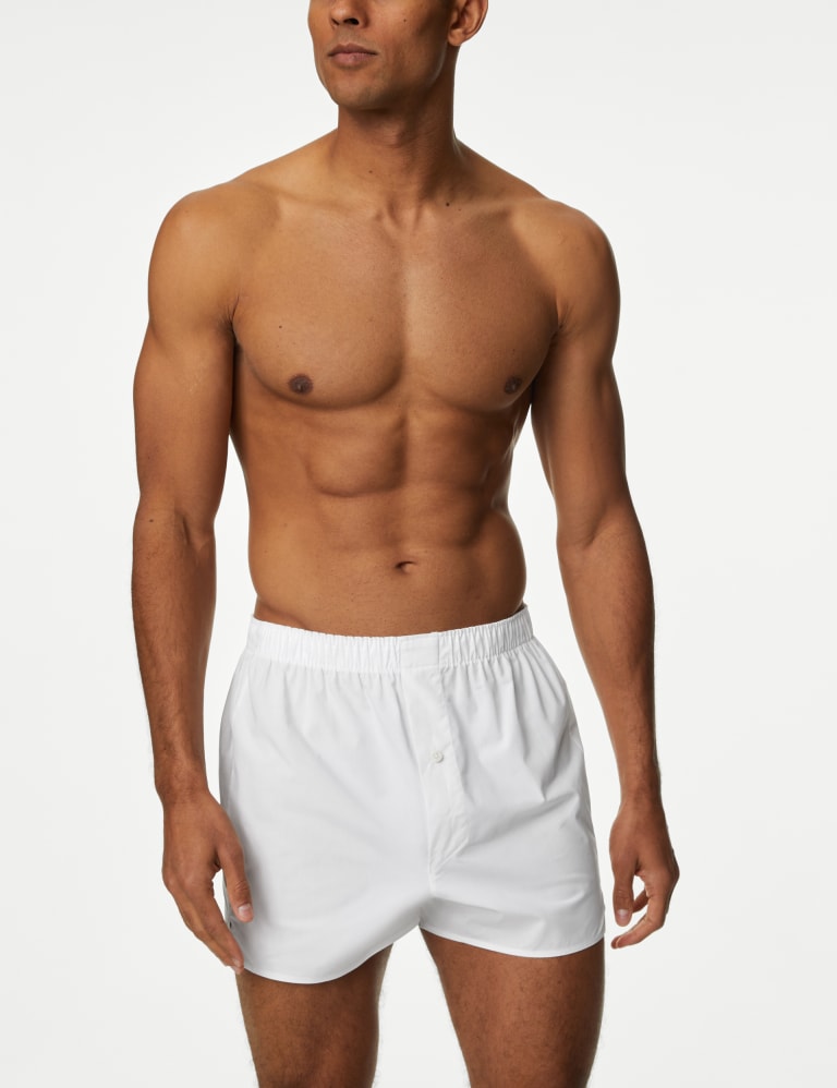 5pk Pure Cotton Woven Boxers 1 of 3