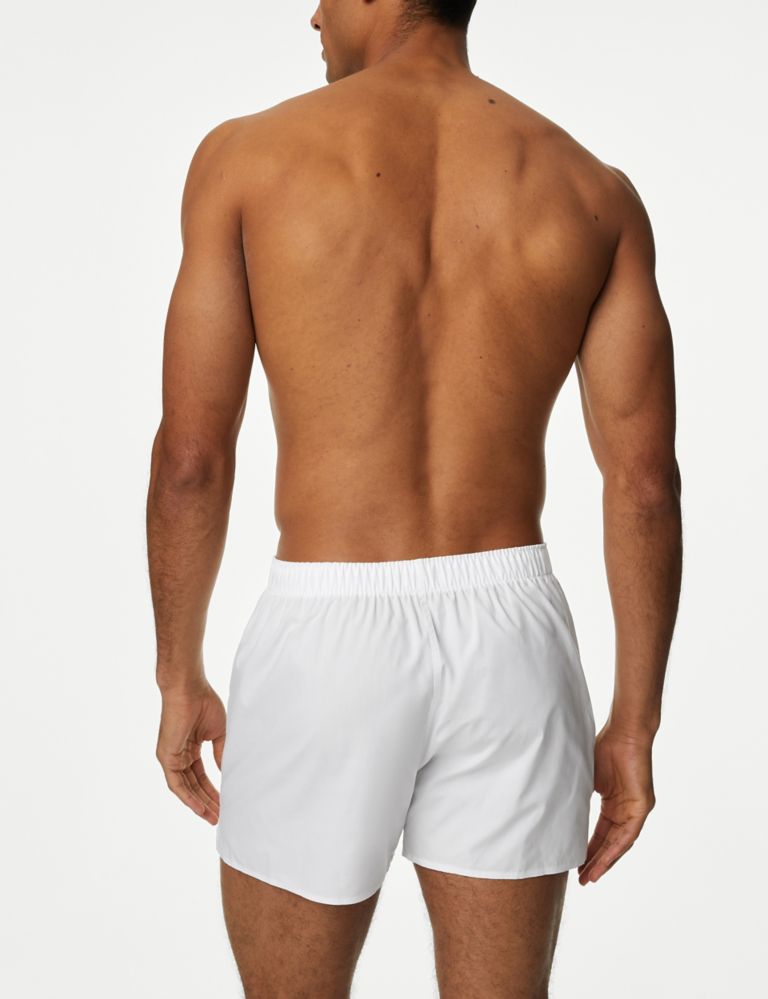 DIM Originals men's modal cotton long boxers in white