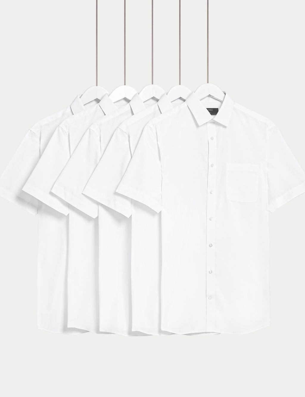 5pk Regular Fit Easy Iron Short Sleeve Shirts 2 of 6