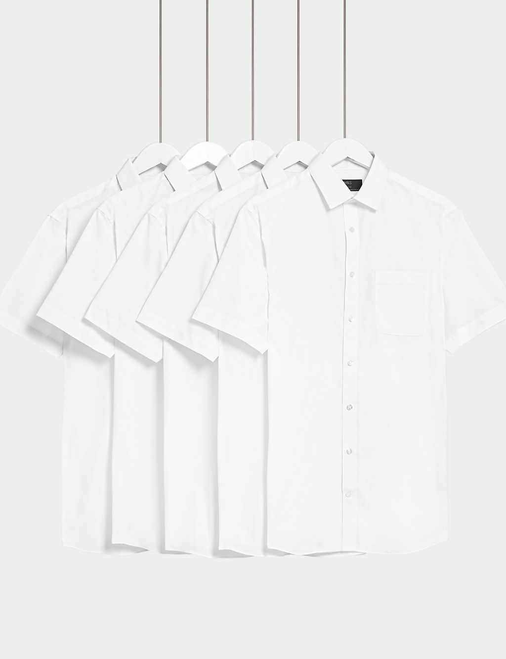5pk Regular Fit Easy Iron Short Sleeve Shirts 3 of 6