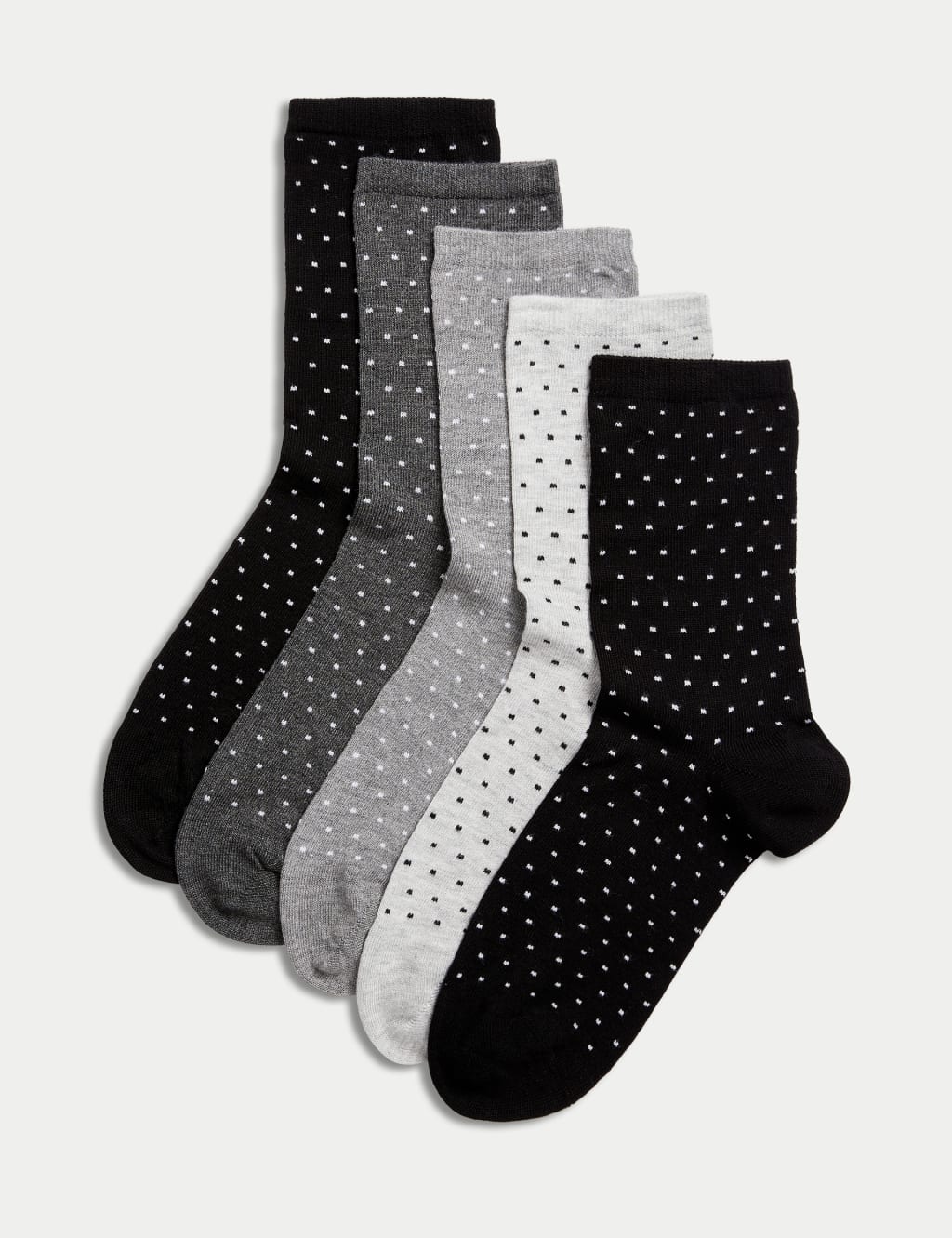 5pk Seamless Toes Ankle High Socks, M&S Collection