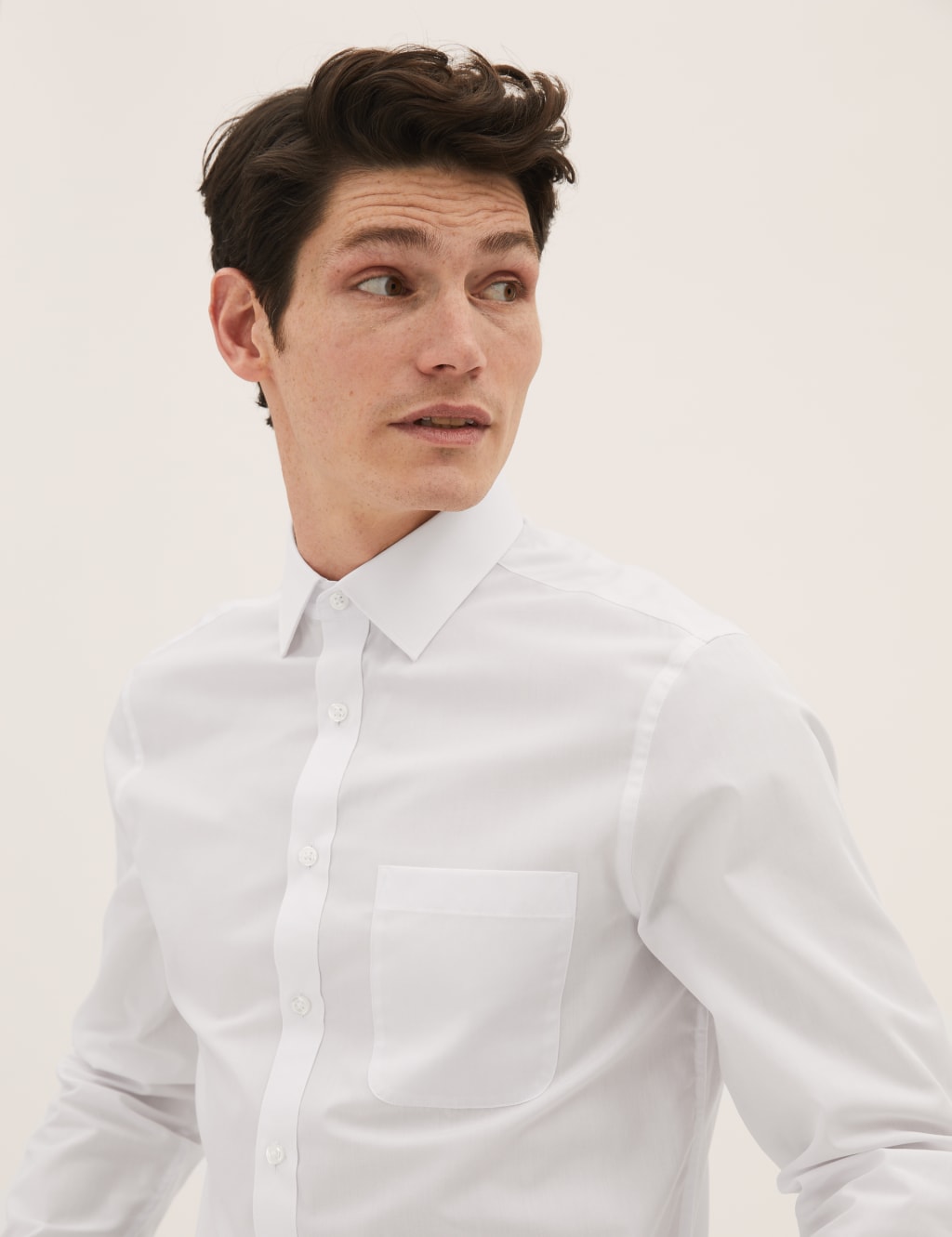 5pk Slim Fit Long Sleeve Shirts M&S Collection M&S