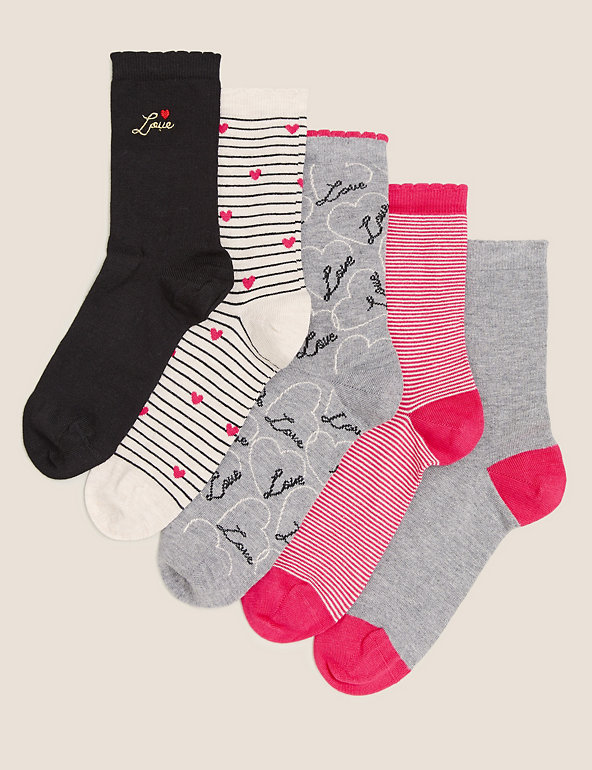 5pk Sumptuously Soft™ Ankle High Socks | M&S Collection | M&S