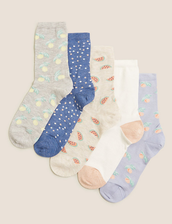 5pk Sumptuously Soft™ Ankle High socks Image 1 of 1