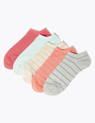 5pk Sumptuously Soft™ Trainer Liner Socks | M&S Collection | M&S
