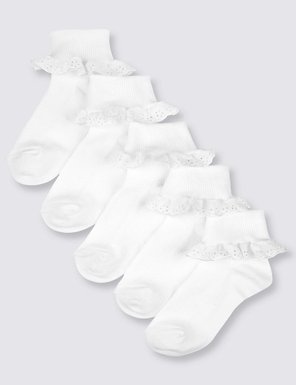 5pk of Frill Socks | M&S
