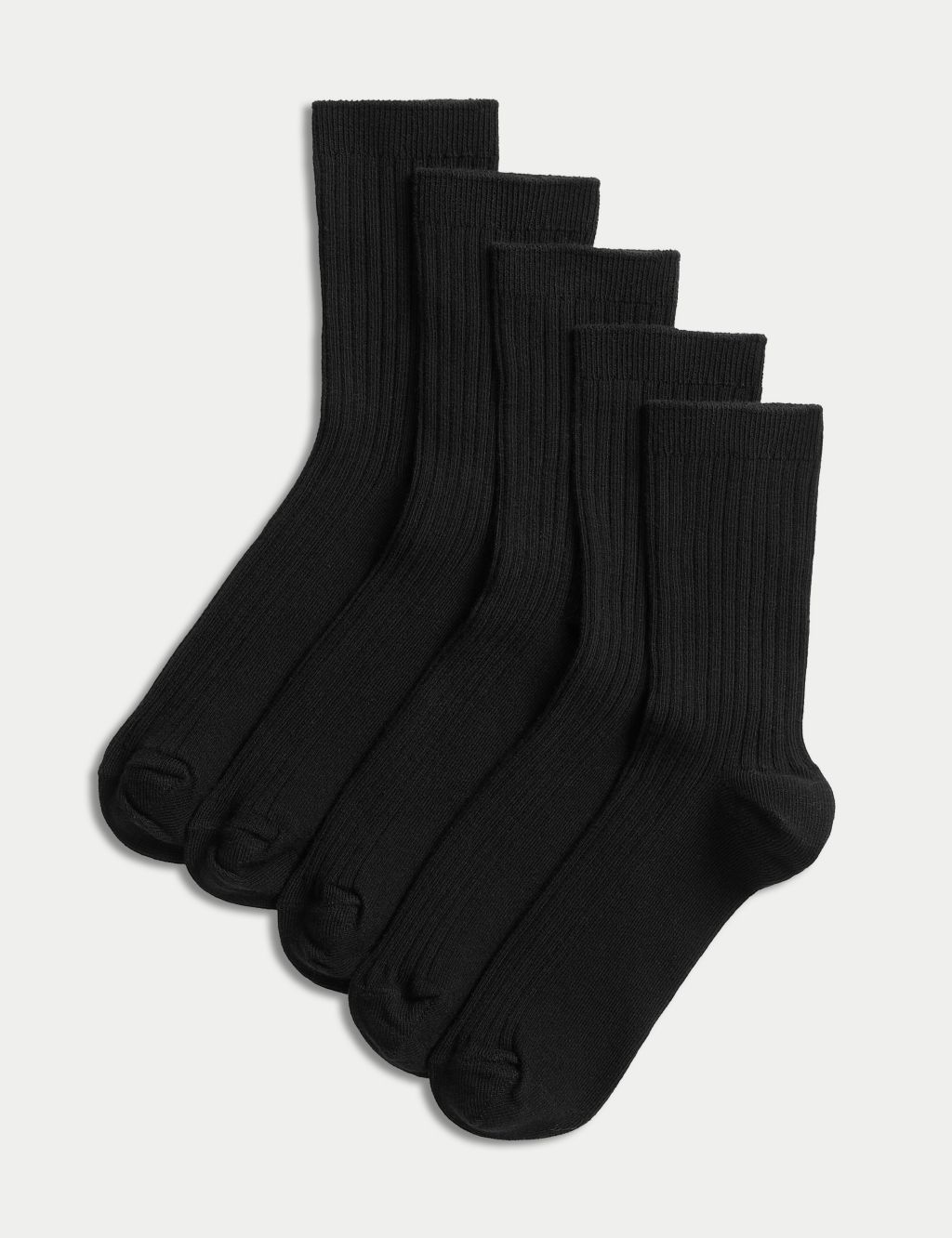 5pk of Ribbed School Socks 1 of 3
