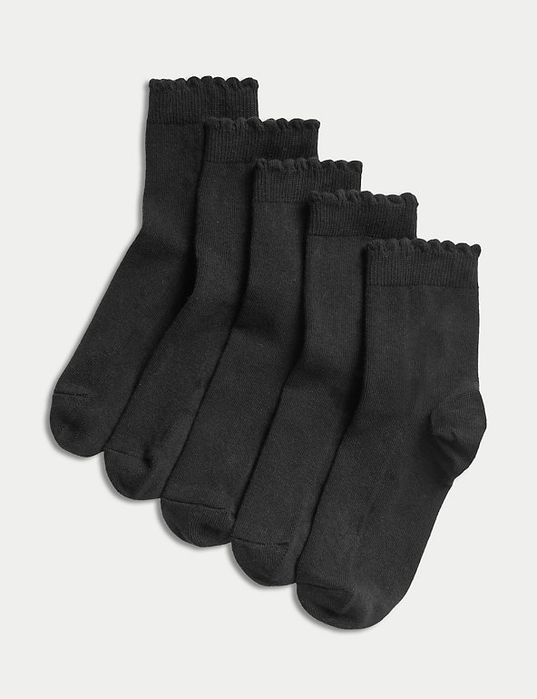 5pk of Short Picot Socks Image 1 of 2