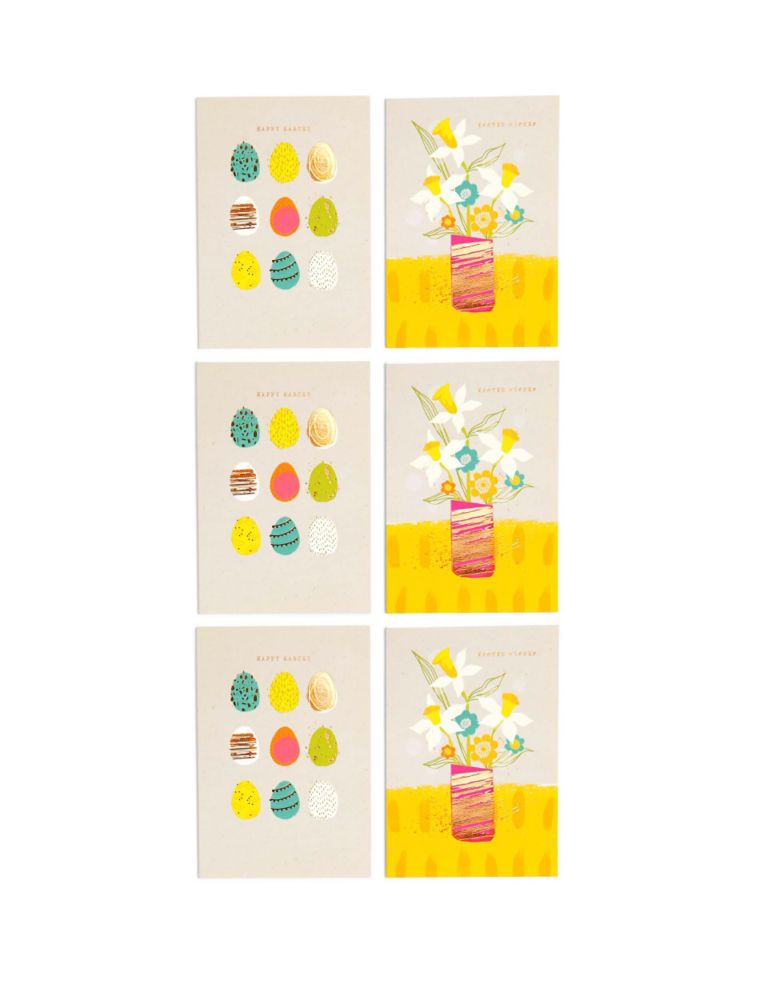 6 Floral Duo Easter Multipack Cards 1 of 4