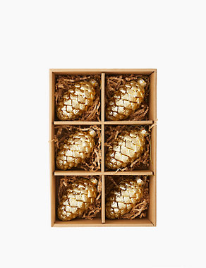 6 Pack Pinecone Tree Decorations Image 2 of 4