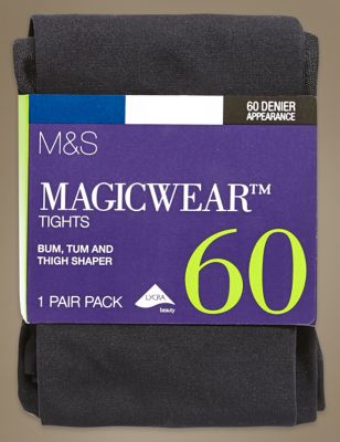 EX M&S MAGICWEAR Bum Tum And Thigh Shaper Shorts Tights- Black - Large  £4.00 - PicClick UK