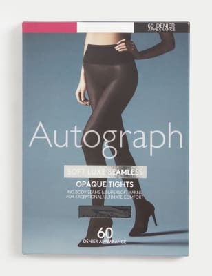 60 Denier Soft Luxe Seamless Opaque Tights, Autograph