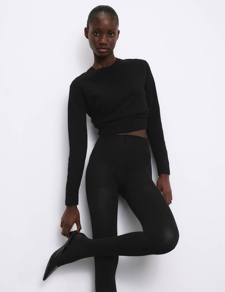 Skinny Thermal Coated-Effect Leggings with Ties - Calzedonia