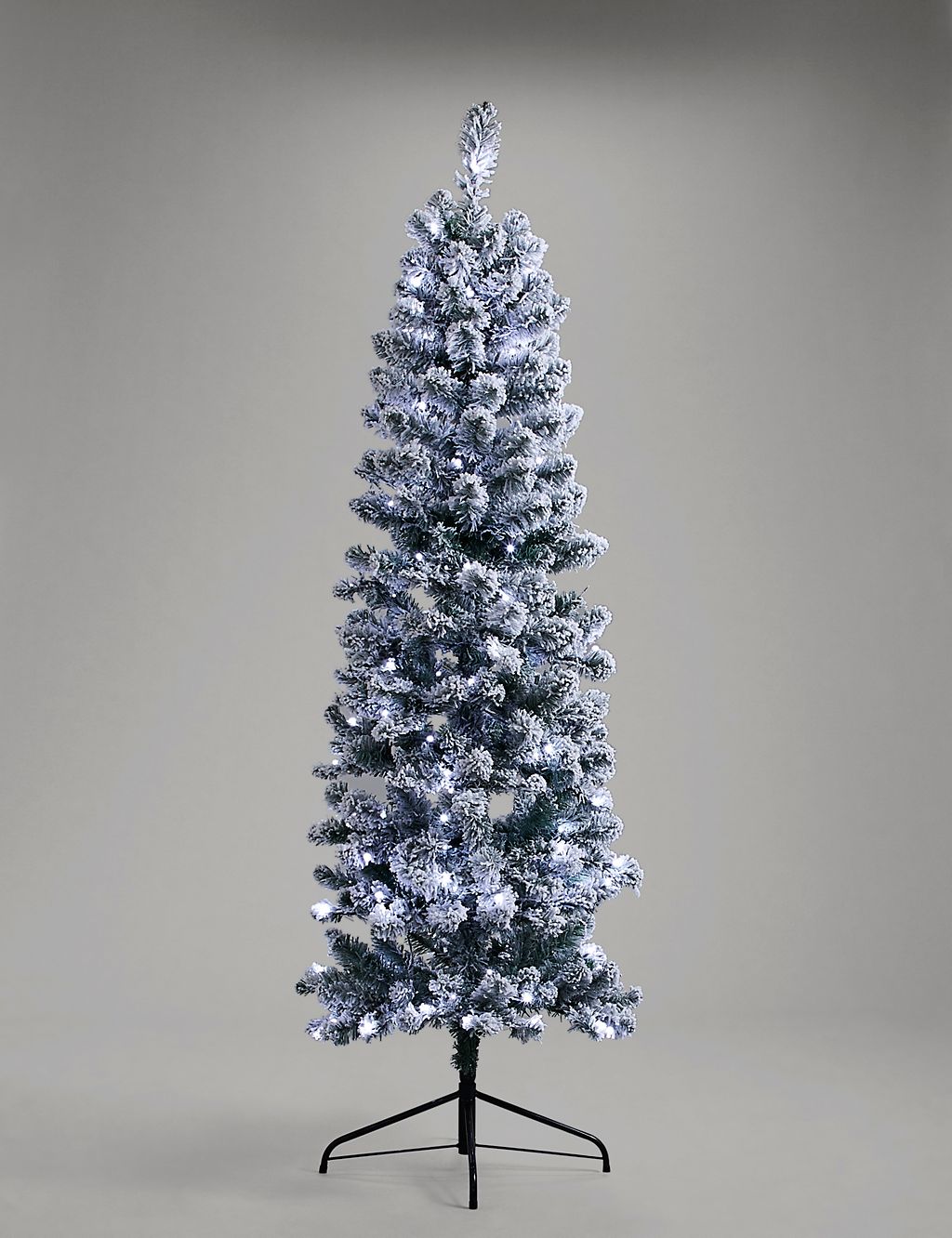 6ft Pre Lit Slim Snowy Christmas Tree 4 of 6